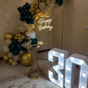 happy birthday neon stand
